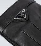 Кожаные перчатки с логотипом Prada - фото 2