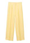 Брюки PLEATED Mango, желтый - фото 4