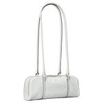 TORY BURCH Кожаная сумка через плечо с эффектом креке белая - фото 2