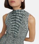 Жаккардовое мини-платье ALAÏA, синий - фото 4