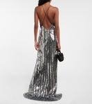 Платье Кейт с тюлем и пайетками Galvan, серебряный - фото 3