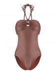 Купальник Wolford Disco One Piece, бронза - фото