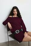 Платье Stradivarius Jumper dress, Dark Red - фото 5