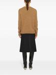 Jil Sander шерстяной джемпер с круглым вырезом, коричневый - фото 3
