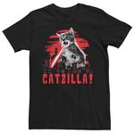 Мужская футболка с рисунком Catzilla Licensed Character, черный - фото