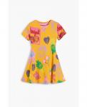 Платье-скейтер для девочек с принтами Desigual, Yellow - фото