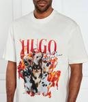 Футболка мужская Hugo с принтом, белый - фото 4