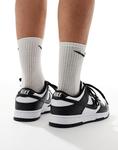 Nike - Dunk Low Retro - черно-белые кроссовки - фото 5