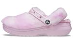 Тапочки classic fur sure clogs ballerina 'pink white' Crocs, белый - фото 2