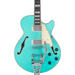 Электрогитара D'Angelico Deluxe SS Semi-Hollow с тремоло D'Angelico Shield, матовый серф-зеленый - фото