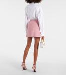 Мини-юбка из смесовой шерсти букле Versace, розовый - фото 3