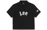 Lee Унисекс поло черное - фото