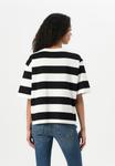 Футболка TOM TAILOR DENIM STRIPED BOXY, Black/White /Multi-Coloured - фото 3