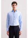 Деловая рубашка Comfort средне-синего цвета Seidensticker - фото