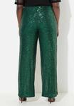 Брюки WIDE LEG SEQUINED Ulla Popken, темно-зеленый - фото