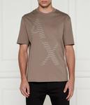 Футболка мужская Armani Exchange с большим логотипом бренда, коричневый - фото