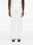 Хлопковые брюки прямого кроя Brunello Cucinelli, белый - фото 4