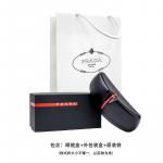 PRADA Квадратные солнцезащитные очки Linea Rossa, Matte Black - фото 4