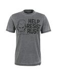Футболка Re:Covered T-Shirt Marvel Help Resist Rust, цвет Charcoal - фото