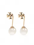 Серьги Pearl Front-Back Tory Burch, золотой - фото