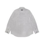 Рубашка A Bathing APE с вышитым полосатым логотипом Aape, серый - фото 2