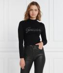Блуза GUESS RHINESTONE LOGO Regular Fit, черный - фото 3