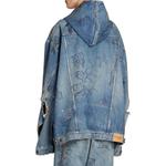 Куртка oversized hooded jacket 'blue' Balenciaga, синий - фото 4