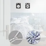 Постельное белье синее 1x 155x220 см + 1x 80x80 см REDBEST - фото 4