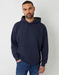 Толстовка с капюшоном свободного кроя темно-синего цвета Threadbare - фото