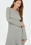 Платье ONLY ONLMICHELLA MIDI, Medium Grey Melange/Dark Grey - фото 5