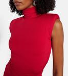 Асимметричное платье миди с декоративными элементами Area, Wine Red - фото 4