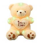 Плюшевая игрушка мишка с эффектом свечения в темноте Barbne, бежевый - фото