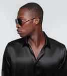 Солнцезащитные очки-авиаторы sl 653 leon Saint Laurent, серый - фото 2