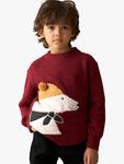 Детский свитер с полярным мишкой Angel & Rocket, Burgundy - фото