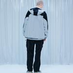 Куртка пуховая осень зима с капюшоном унисекс GAP, серый - фото 5