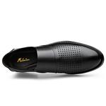 Мужские туфли Mulinsen черные с ажурными вставками - фото 3