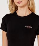 Футболка женская Guess Jeans облегающего кроя, черный - фото 4