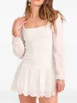 Мини-платье Jayce Loveshackfancy, белый - фото