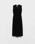 Платье из жатого бархата Prada, черный - фото