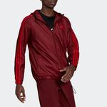 Куртка adidas Essentials 3-Stripes Woven Windbreaker 'Burgundy' HE4319 - фото 3