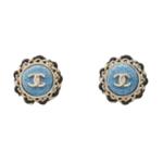 CHANEL Серьги-гвоздики Unisex Blue - фото 5