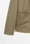 Куртка Massimo Dutti BUTTONED WITH PATCH POCKETS, Khaki - фото 9