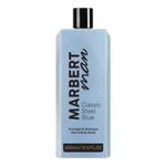 Мужской классический стальной синий шампунь для волос и гель для душа Marbert, 400 мл - фото