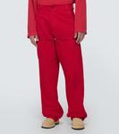 Джинсы широкого кроя le de nîmes Jacquemus, красный - фото 3