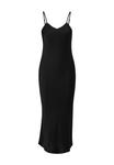 Дневное платье FLIESSENDES MIT SPAGHETTI-TRÄGERN QS, черный - фото