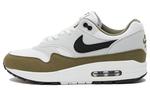 Кроссовки Air Max 1 White Black Medium Olive Nike - фото