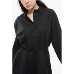 Платье-рубашка с длинными рукавами и поясом Woolrich, черный - фото 3