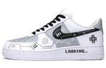 Кроссовки Nike Air Force 1 Skateboard Shoes Men Low-Top Black White Gray - фото