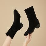 Ботильоны женские черные DAPHNE, с подкладкой из песочного флиса - фото 10