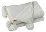 Одеяло J-LINE PomPom, светло-серый - фото